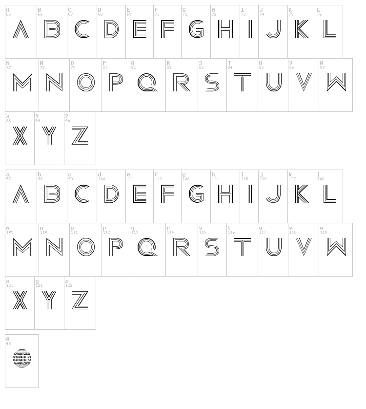 Madonna font map
